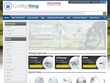 Tablet Screenshot of golfballking.com